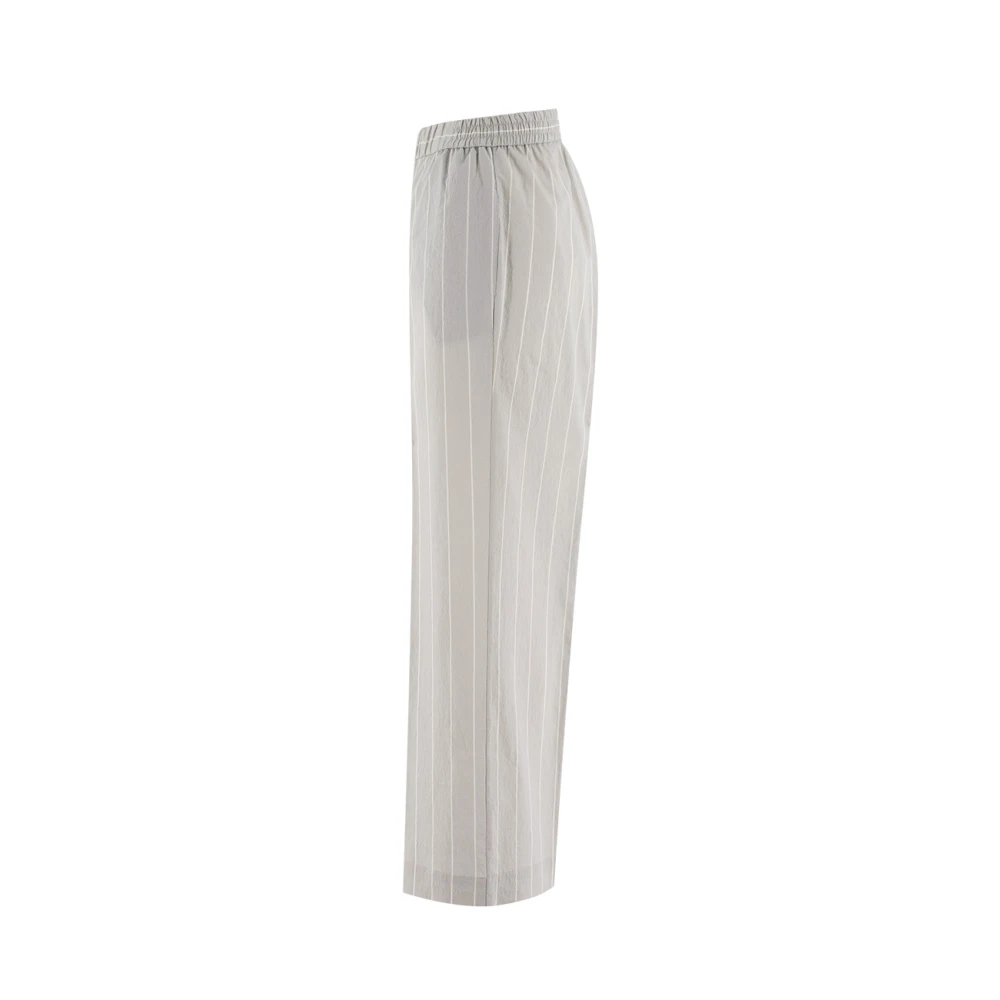 Le Tricot Perugia Wide Trousers Gray Dames