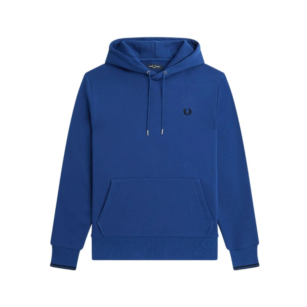 Fred Perry Randig huva tröja Blue, Herr