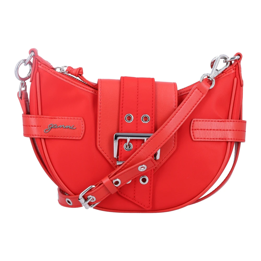 Ganni Rode Racing Handtas Bucky Kleine Tas Red Dames