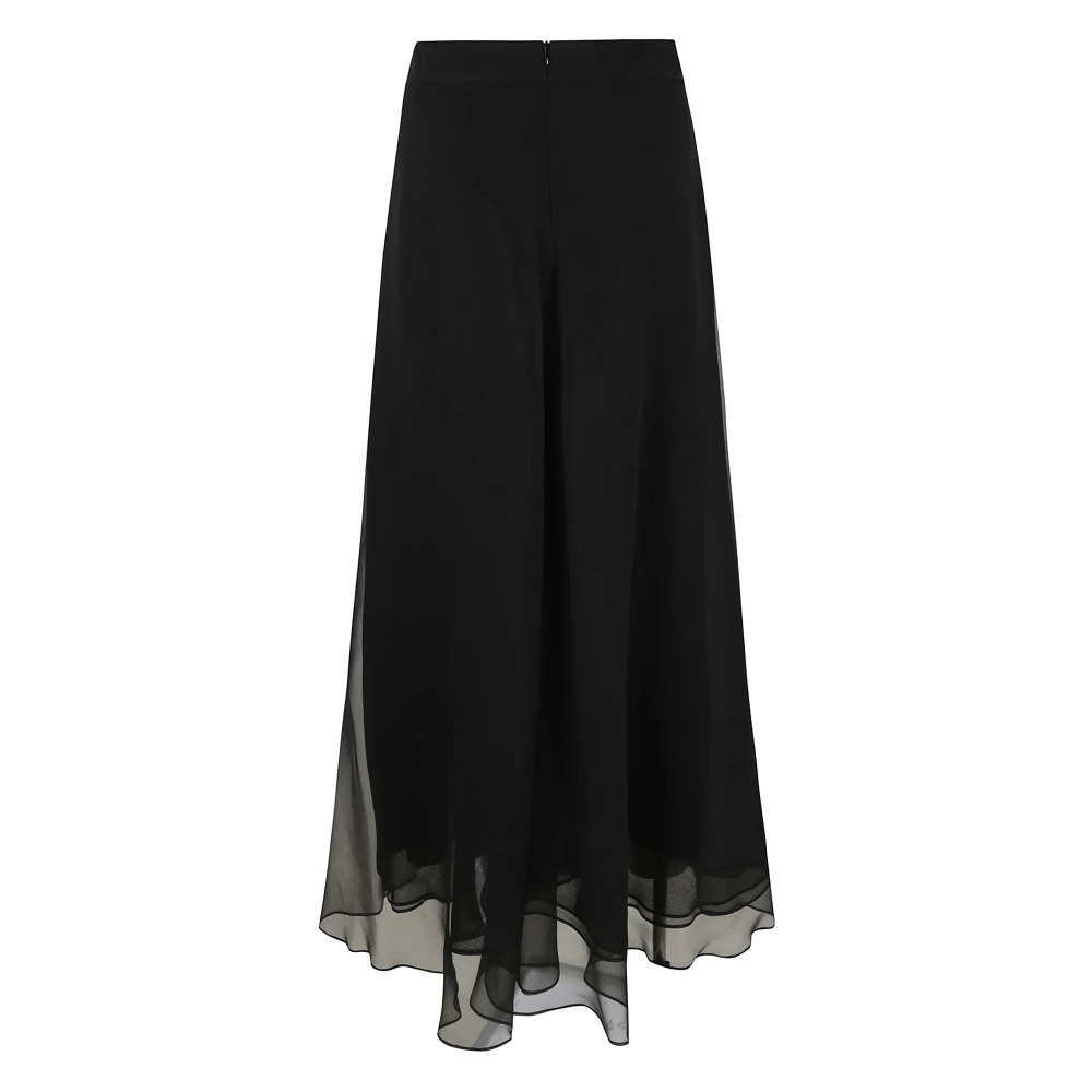 BRUNELLO CUCINELLI Wijdvallende Maxi Rok Black Dames