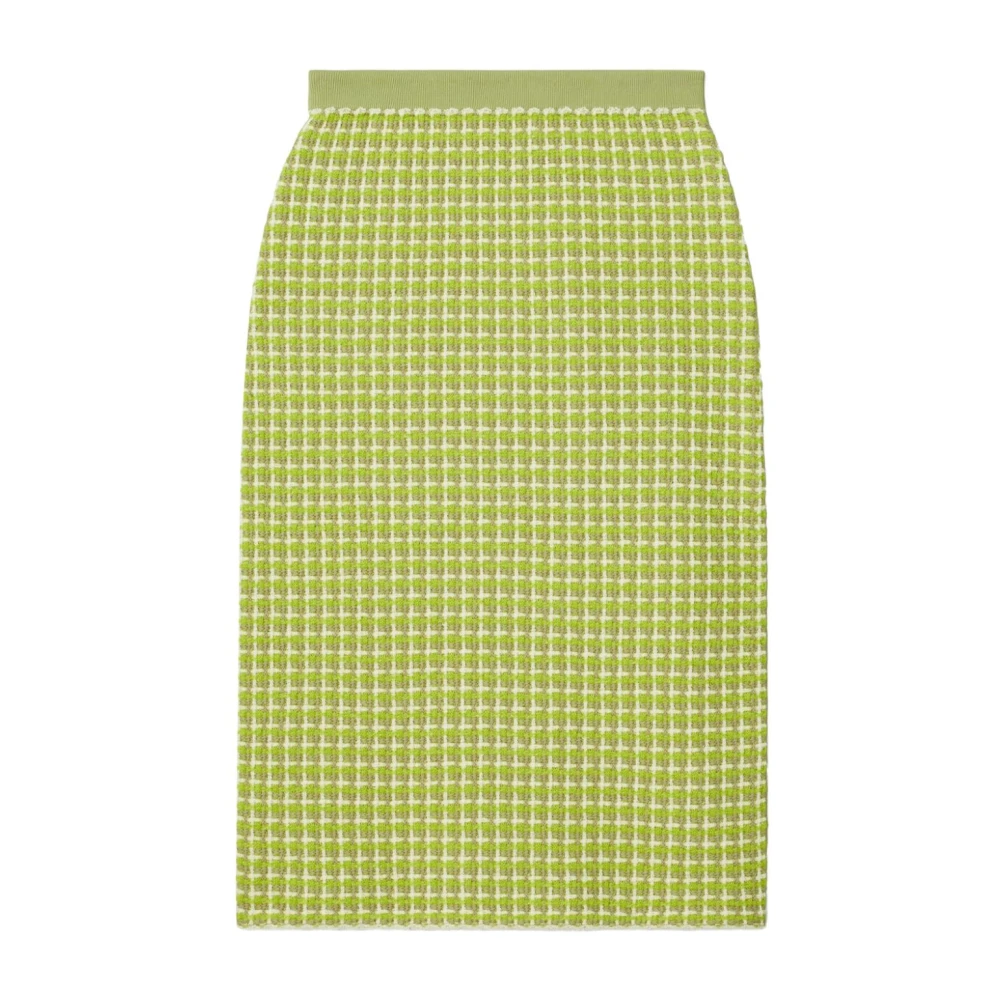 TORY BURCH Groene Jacquard Gebreide Pencil Rok Green Dames