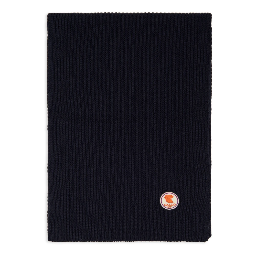 Gallo Unisex effen blauwe geribbelde sjaal Blue Unisex