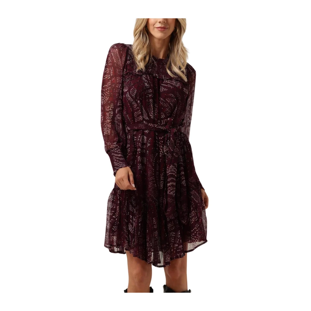 Moliin Bordeaux Mini Jurk Franceska Red Dames