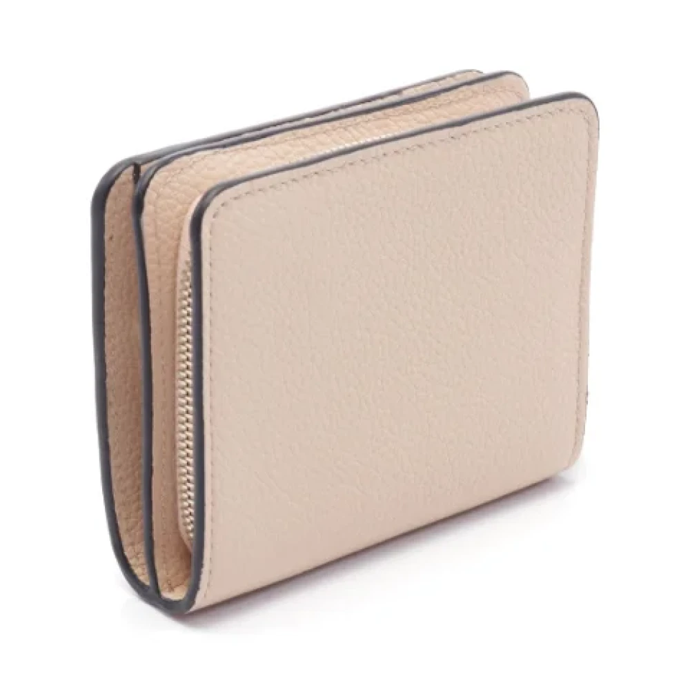 Chloé Pre-owned Leather wallets Beige Dames