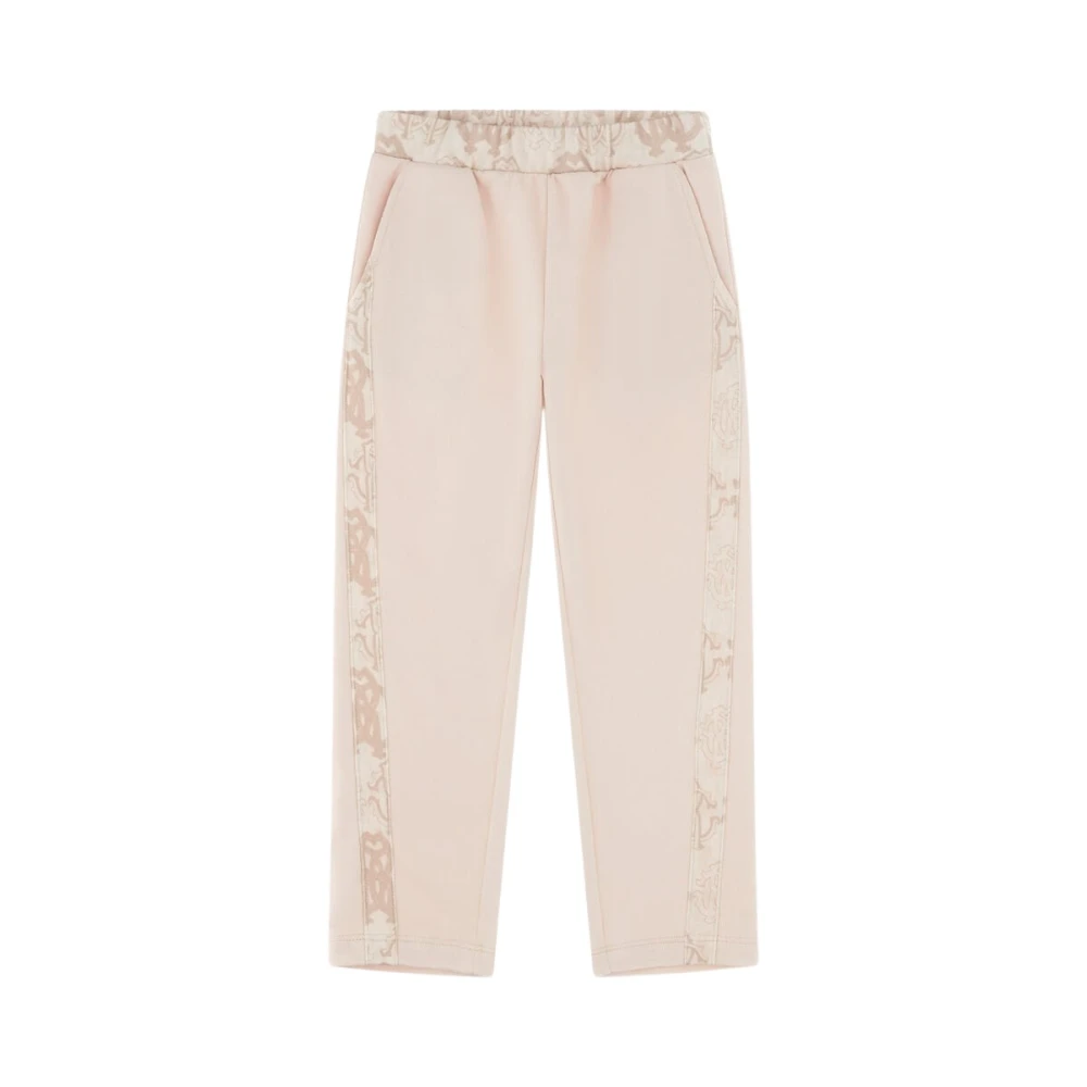 Roberto Cavalli Girls Beige Light Brown Logo Trousers - Trousers - 8 Y - Kids