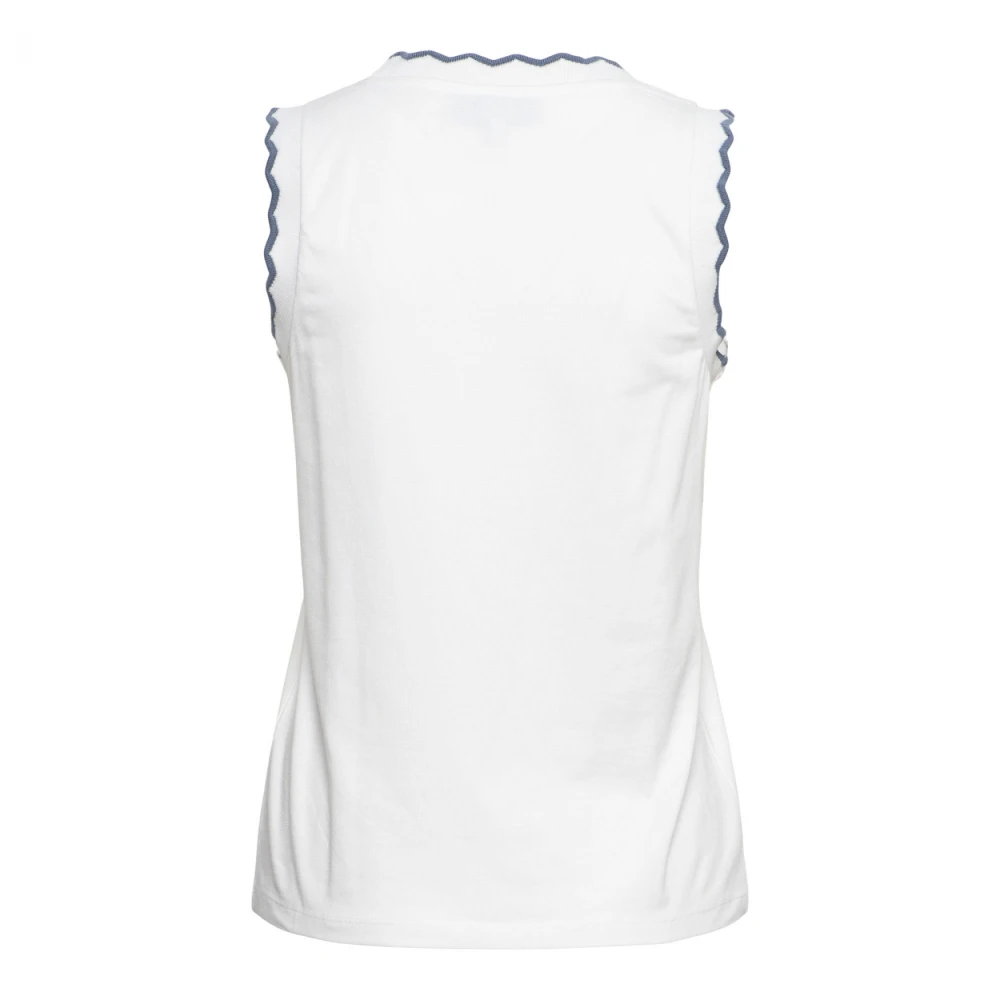 &Co Woman Top zonder mouwen Zomerse stijl White Dames