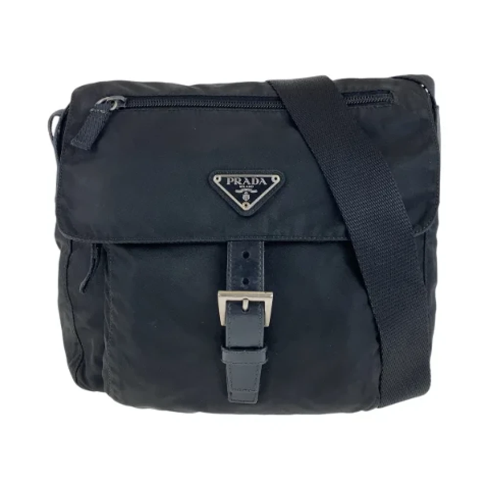Prada Vintage Pre-owned Canvas prada-bags Black Dames