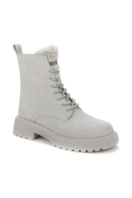 Grå Varm Ankelboots för Kvinnor