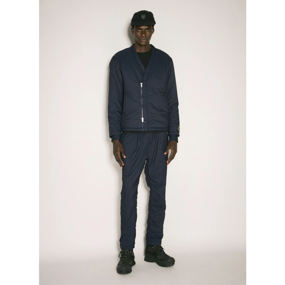 Undercover Gewatteerde V-hals Blouson Jas Blue Heren
