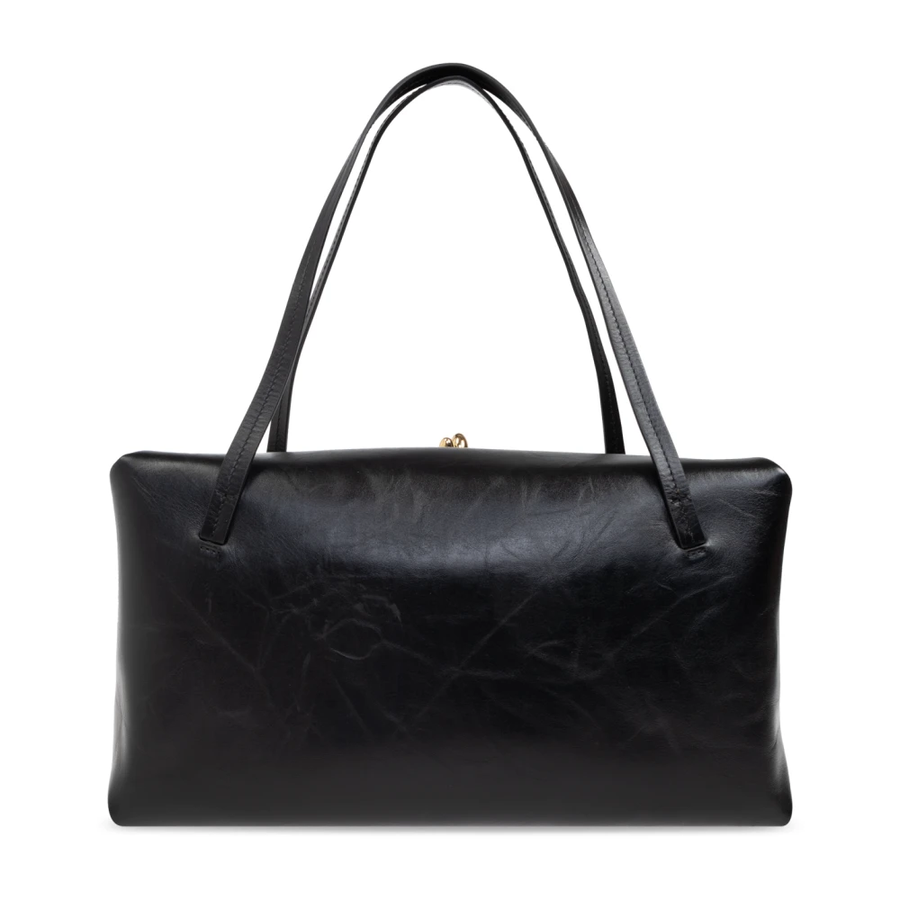 Jil Sander Schoudertas Goji Kussen Medium Black Dames
