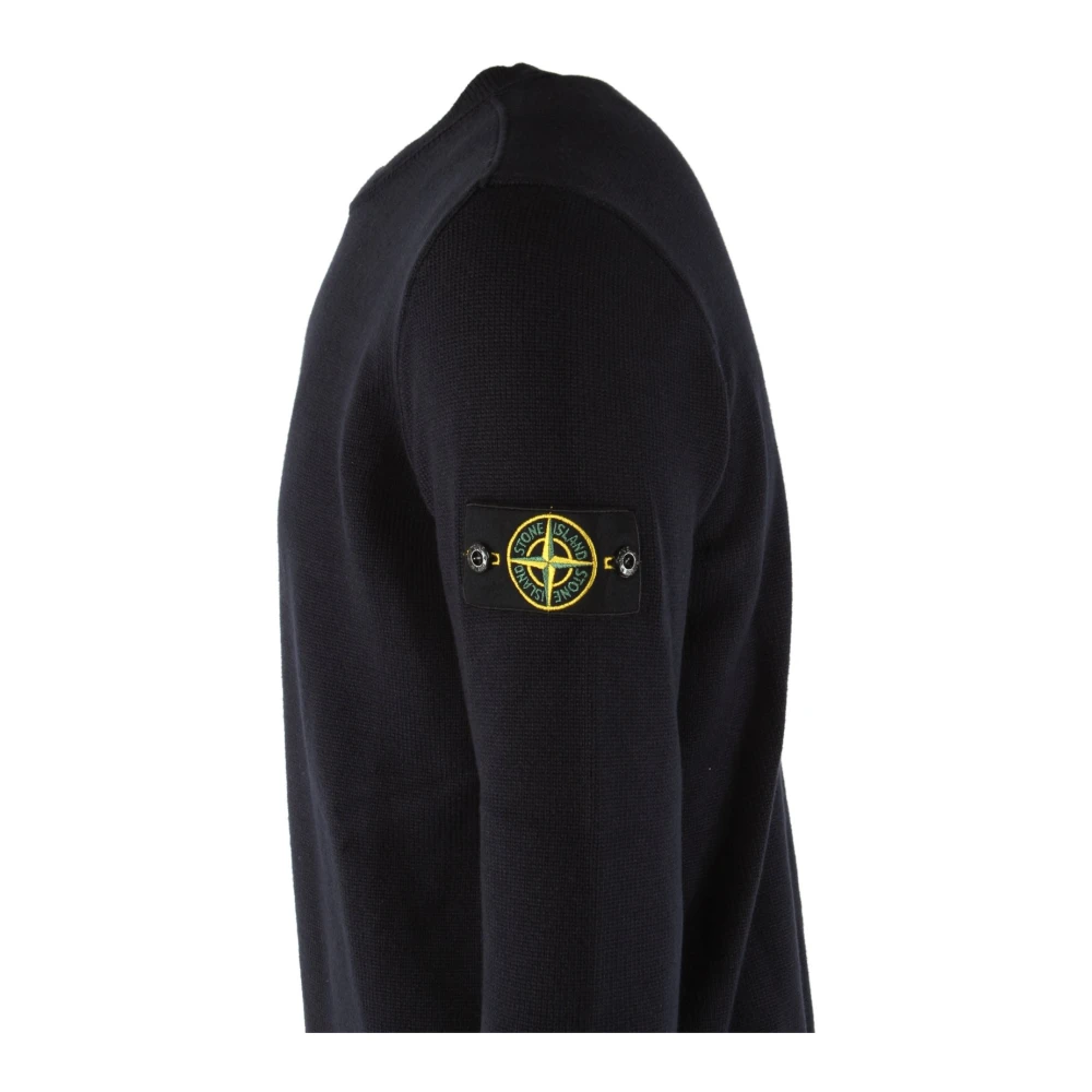 Stone Island Marineblauwe Katoenen Trui Blue Heren