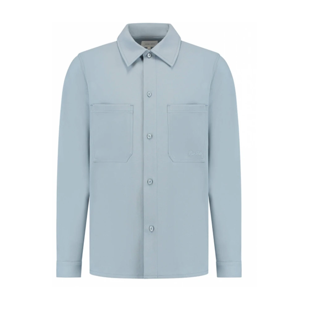 Pure Path Lange mouw losvallend shirt Blue Heren