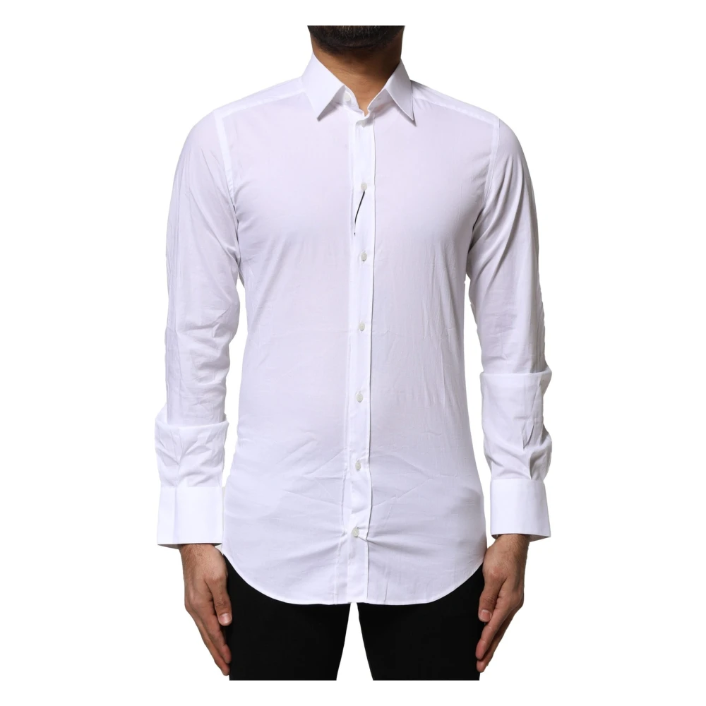 Dolce & Gabbana Men's White Dress Gold Shirt - Formal Shirts - Xs - Shirts
