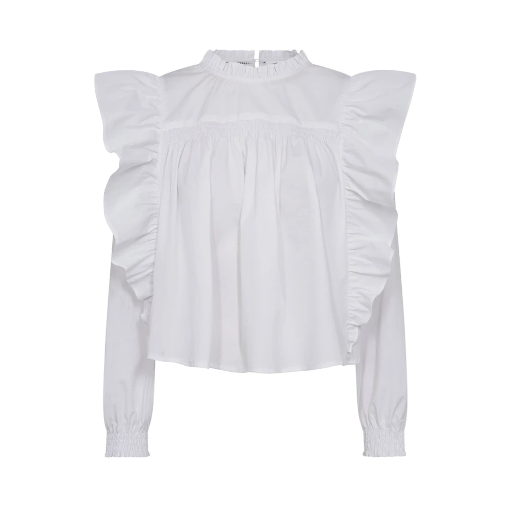 Co'Couture Blouse met ruche detail White Dames