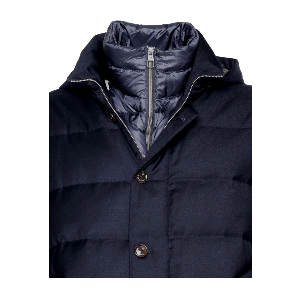 Montecore Blauwe Australische Merinowollen Jas Blue Heren