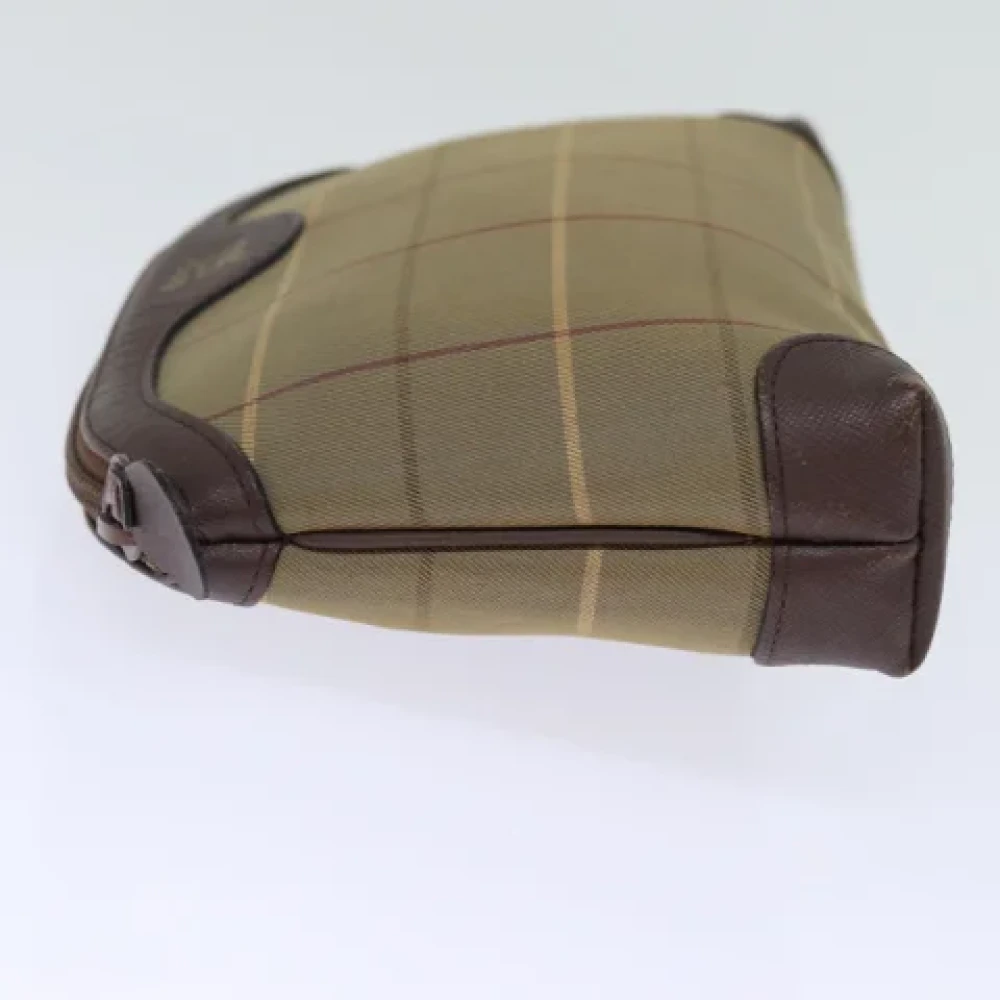 Burberry Vintage Pre-owned Canvas clutches Brown Dames