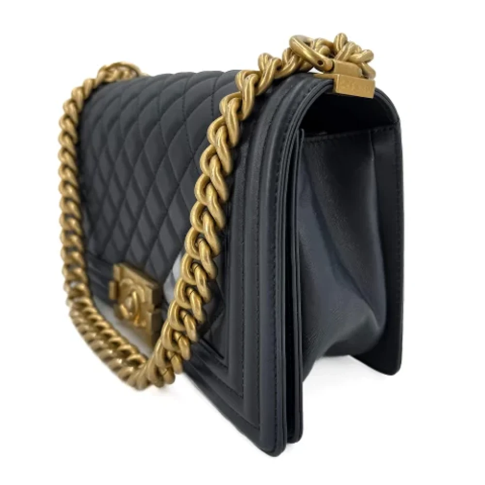 Chanel Vintage Pre-owned Leather shoulder-bags Blue Dames