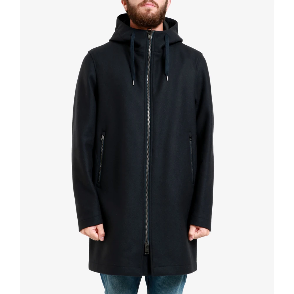 Herno Wool Blend Capuchonjas Blue Heren