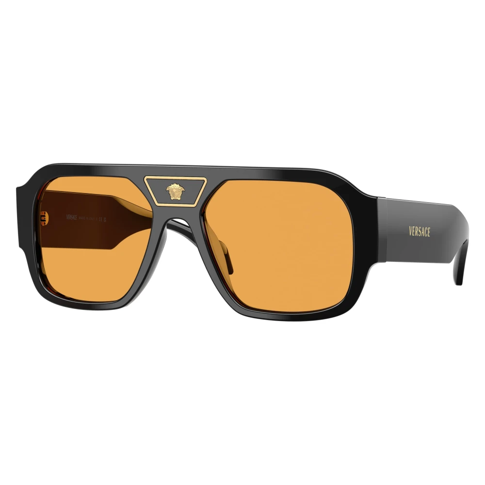 Versace , Black Sunglasses Orange lenses, VE4508U GB1/7, Mojo Glasses - Image 3
