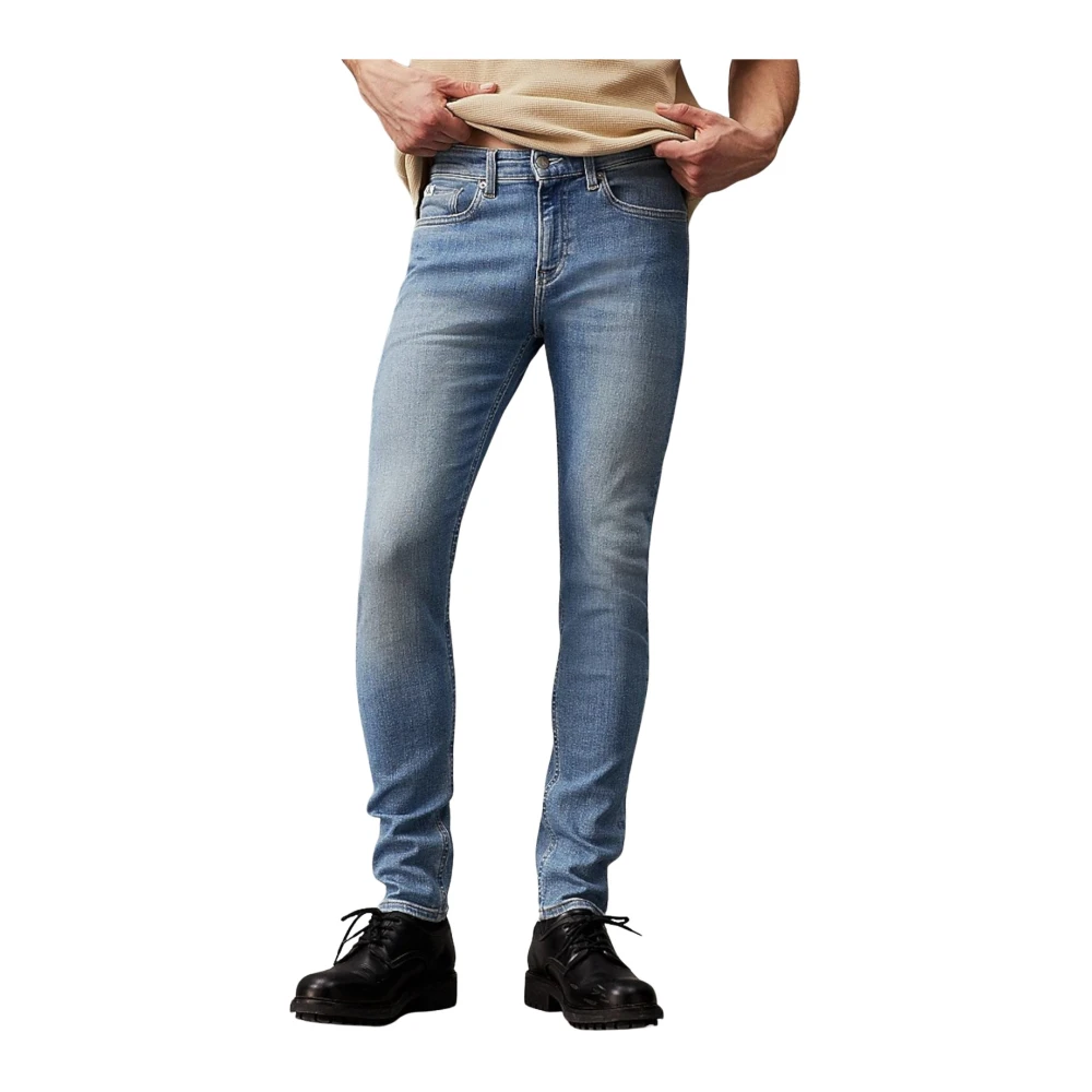 Calvin Klein Jeans Vintage Denim Skinny Jeans Blue Heren