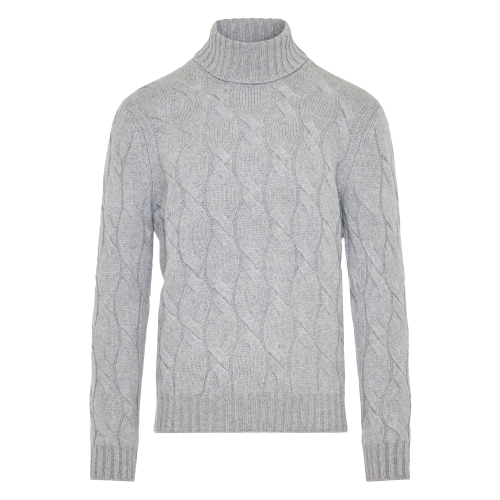 Gran Sasso Luxe Cashmere Rollneck Sweater Gray Heren