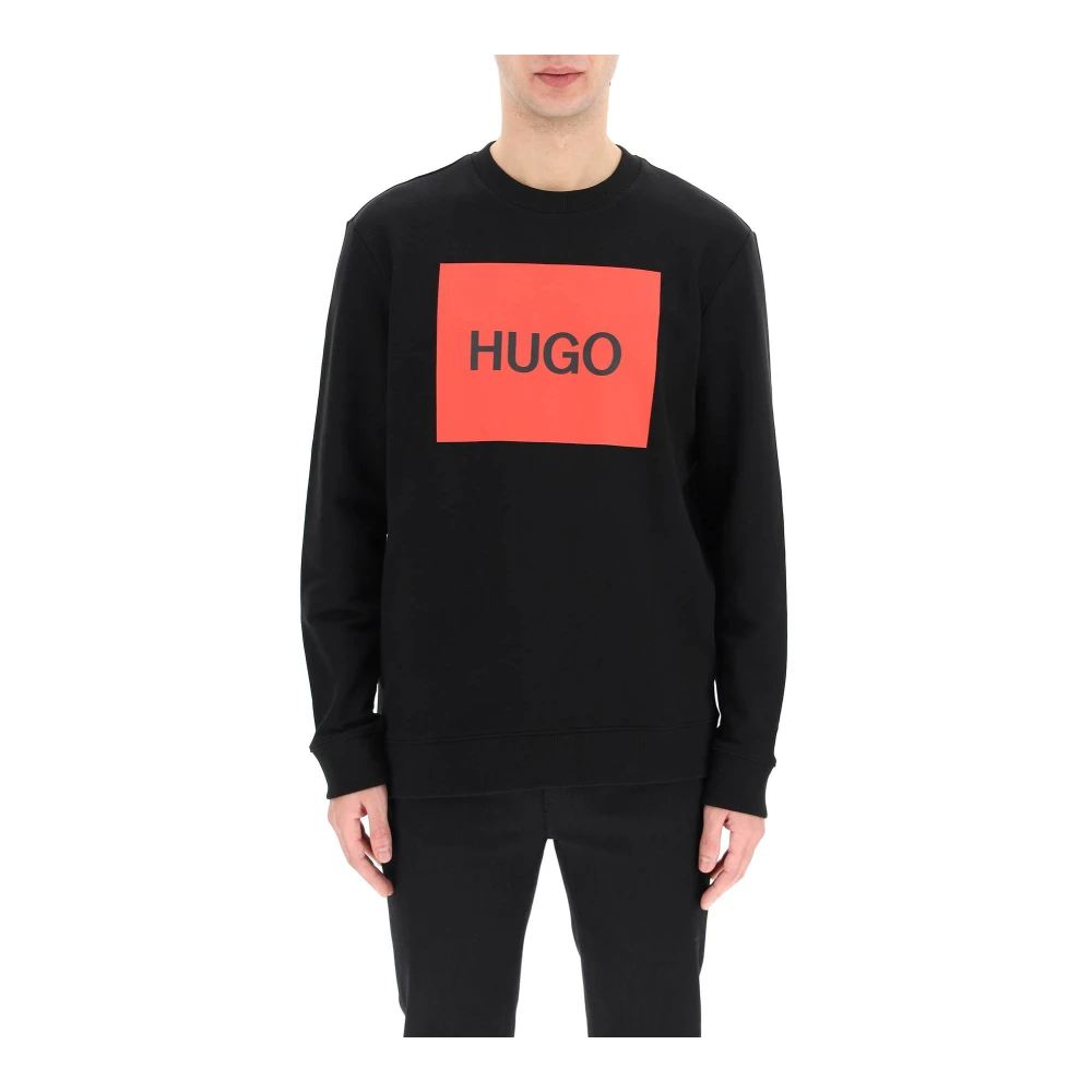 Hugo Boss Logo Box Crewneck Sweatshirt Black Heren