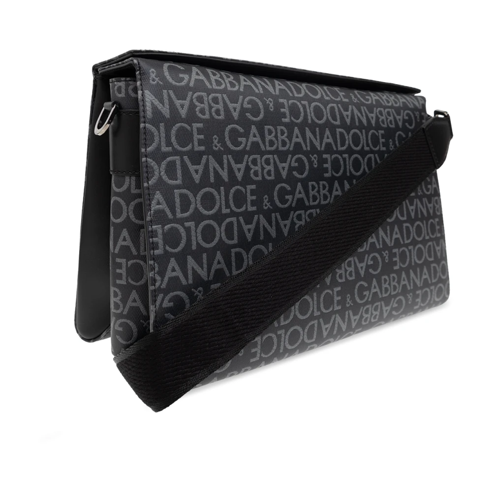 Dolce & Gabbana Schoudertas met monogram Gray Heren