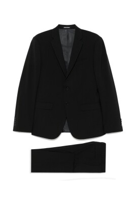 black-suit-with-button-fastening