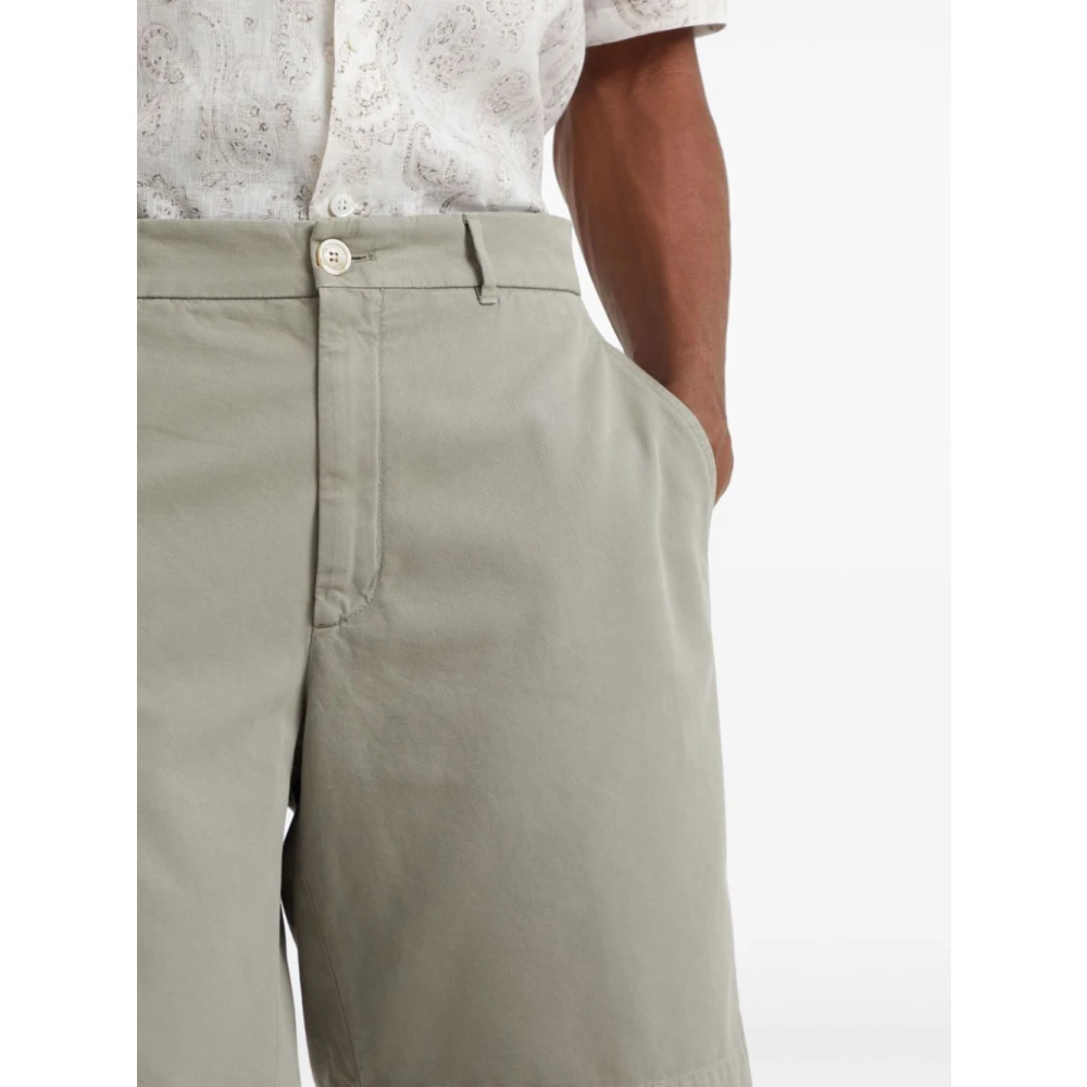 BRUNELLO CUCINELLI Stijlvolle Shorts voor Mannen Green Heren