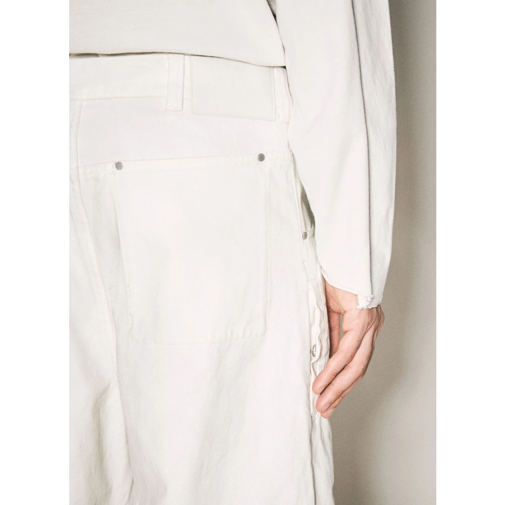Entire Studios Wijde jeans met middelhoge taille White Heren
