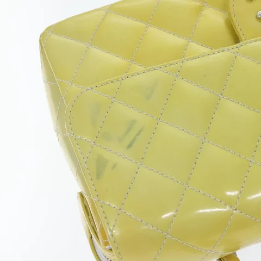 Chanel Vintage Pre-owned Leather backpacks Yellow Dames