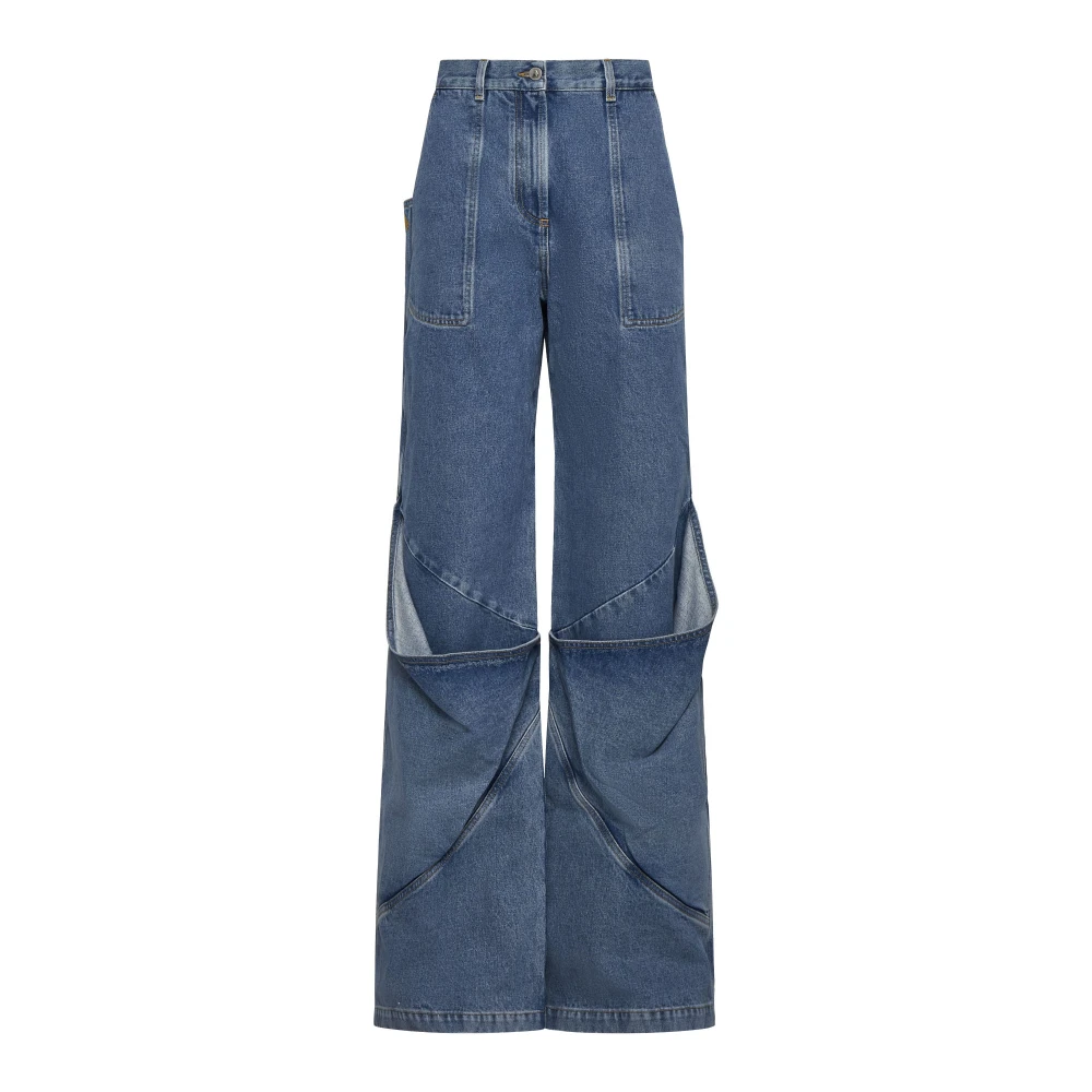 The Attico Blauwe Denim Jeans Blue Dames