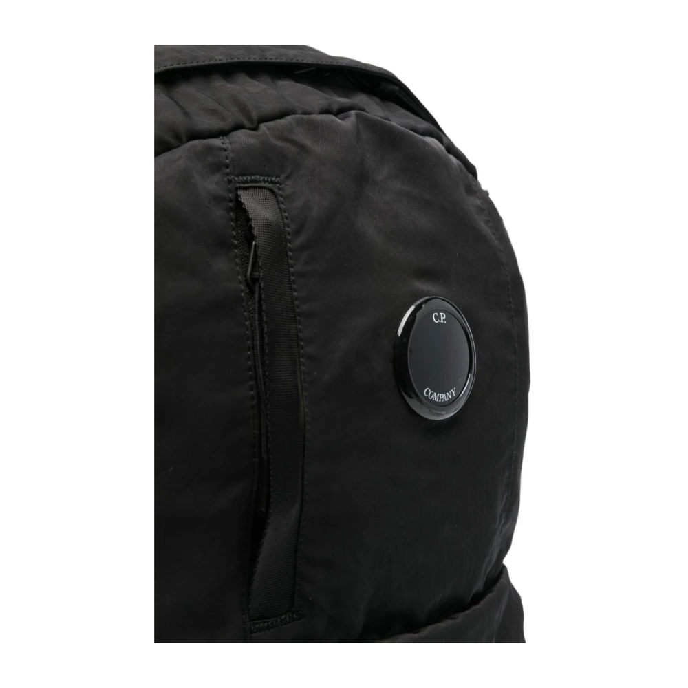 C.P. Company Zwarte rugzak met handtekeningbrildetail Black Heren
