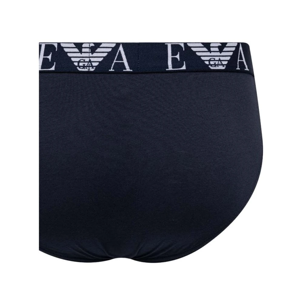 Emporio Armani Blauw Katoenen Ondergoed Collectie Herfst Winter Blue Heren