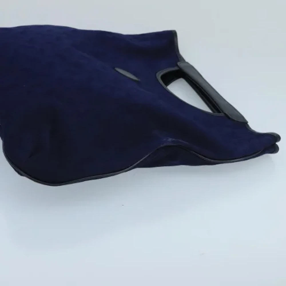 Celine Vintage Pre-owned Canvas handbags Blue Dames