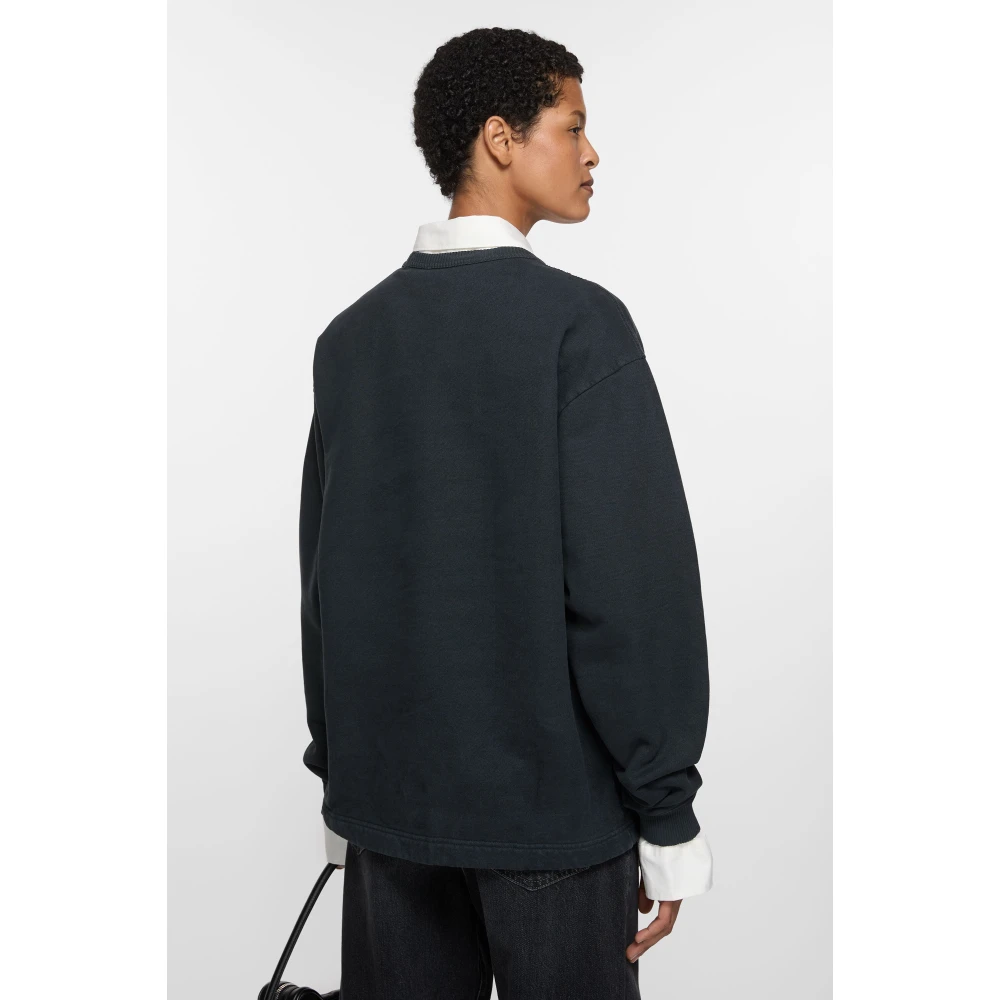 Acne Studios Logo Stempel Sweater Black Heren