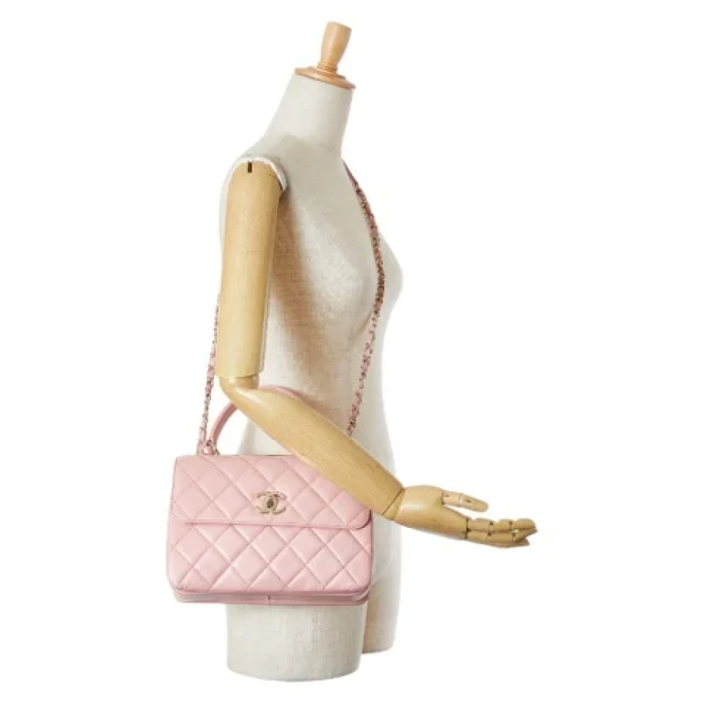Chanel Vintage Pre-owned Leather handbags Pink Dames