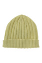 gele-cashmere-ribgebreide-beanie-hoed