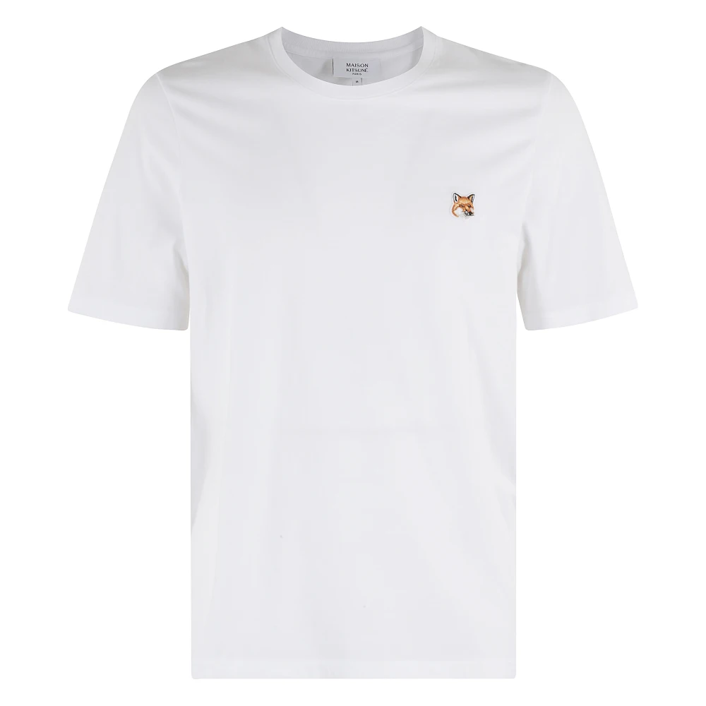 Maison Kitsuné Fox Head Patch T-shirt White Heren