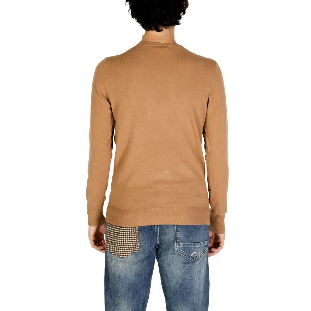 Gianni Lupo Bruine Gebreide Trui Pullover Herfst Winter Collectie Brown Heren