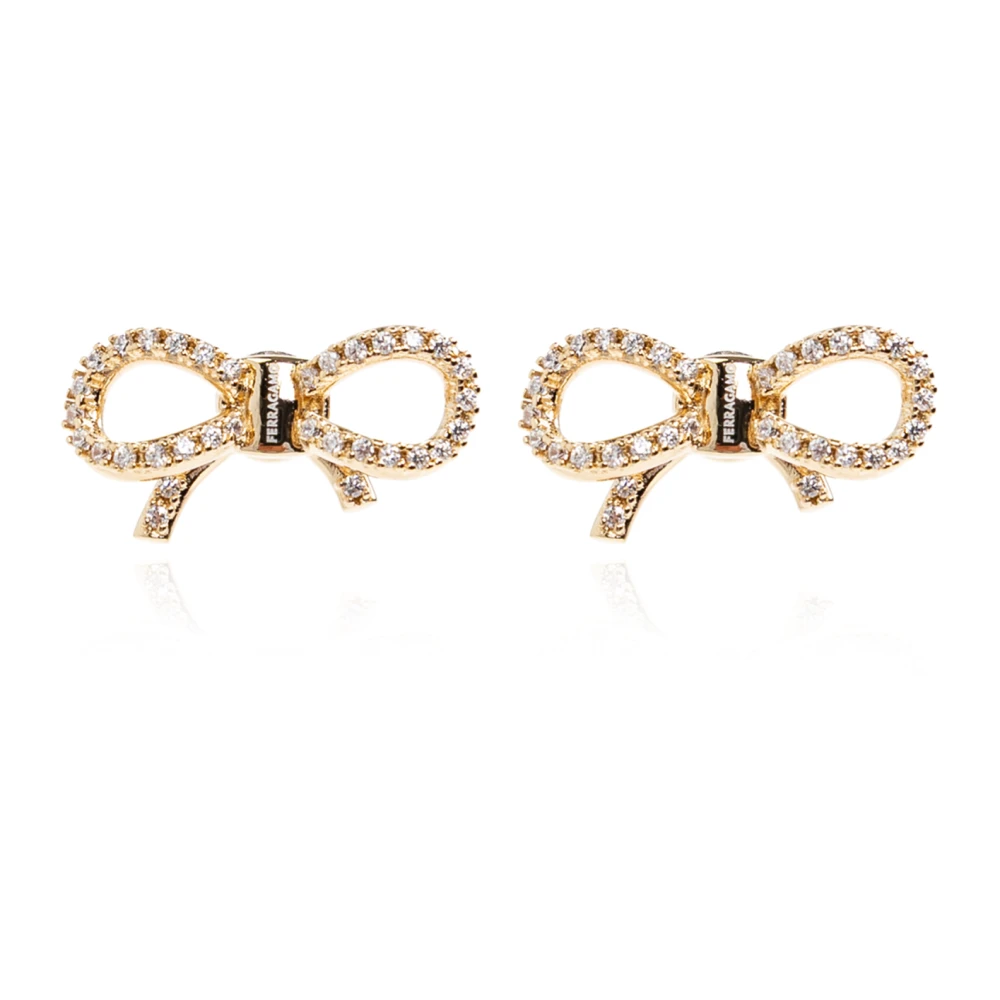FERRAGAMO - Orecchini a fiocco dorati Vara Bow - Donna - Taglia UNI - Immagine 2
