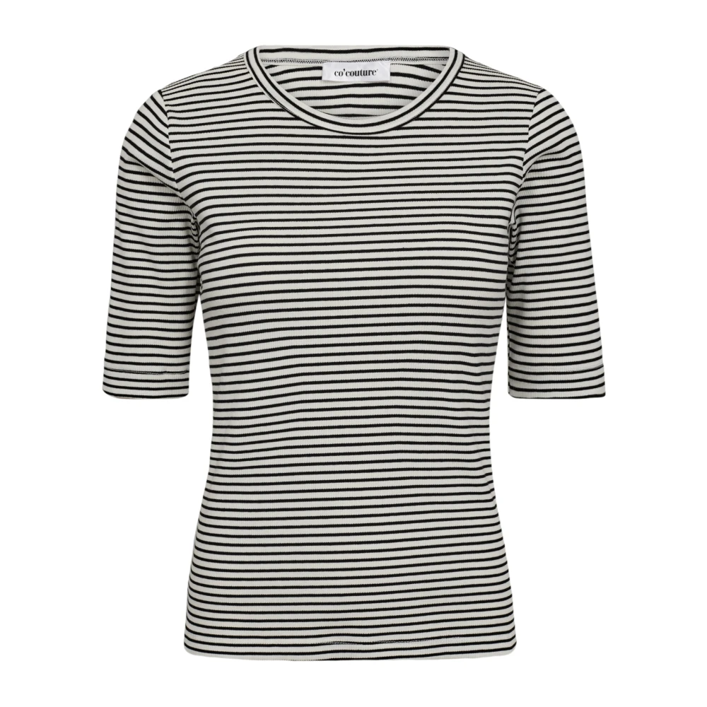 Co'Couture Gestreepte Rib Tee T-Shirt Multicolor Dames