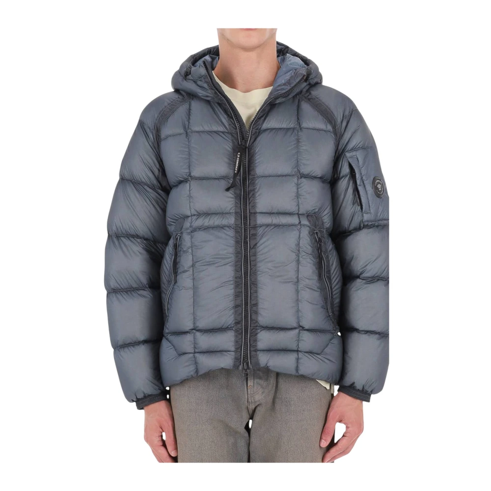 C.p. Company D.d. Shell Hooded Down Jacket - Male - Winter Jackets - Blue - L - Jackets