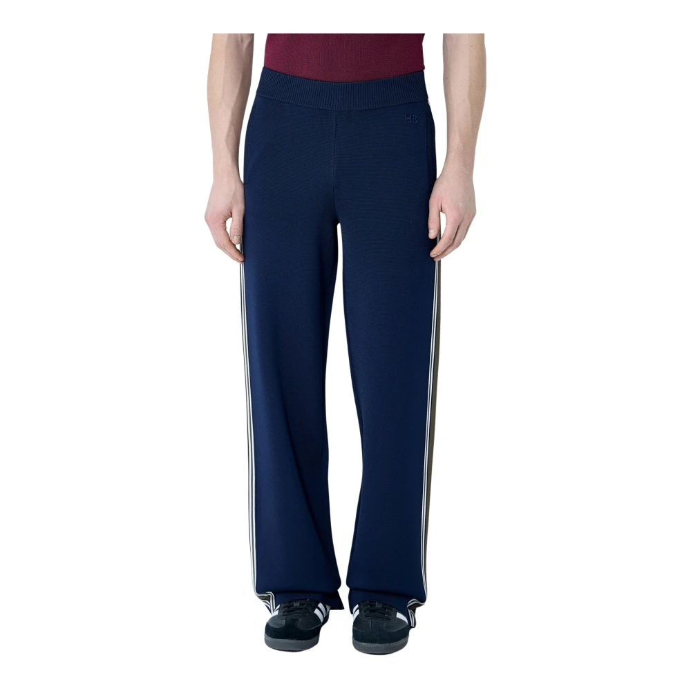 Wales Bonner Men's Blue Tide Track Trousers - Sweatpants - L- Trousers