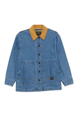 Denimjacka med patchfickor
