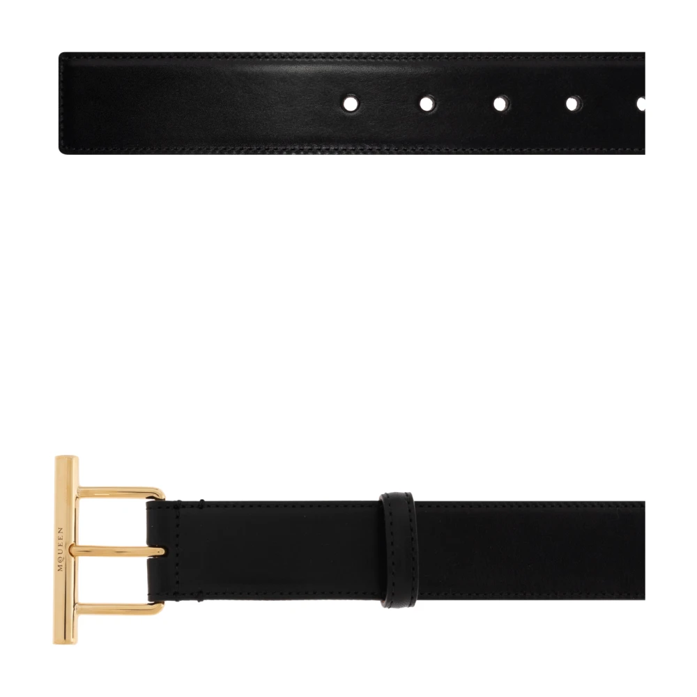 alexander mcqueen Leren riem Black Dames