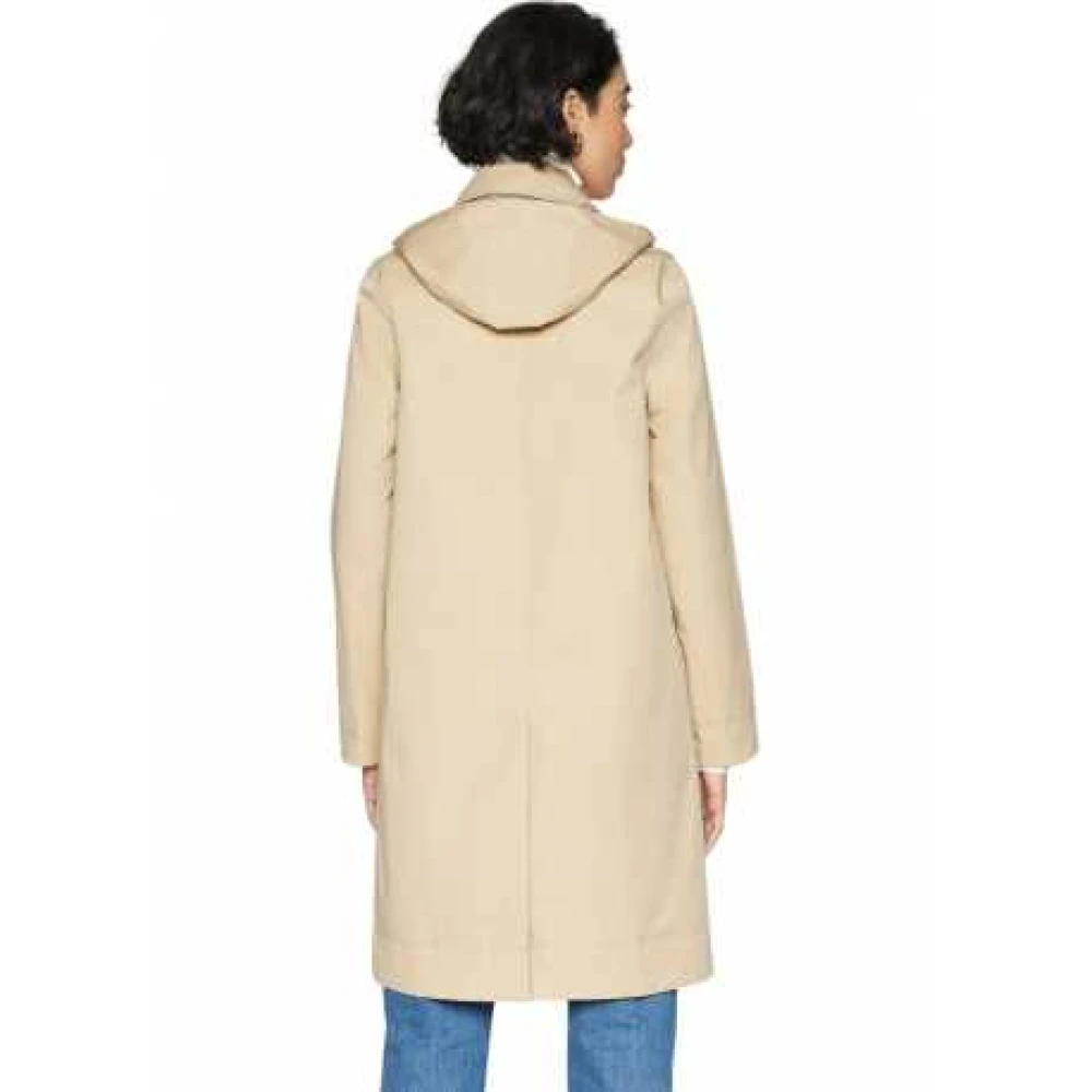 Barbour Beige Trenchcoat met Afneembare Capuchon Beige Dames