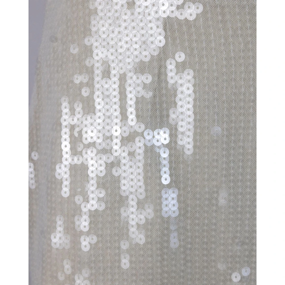Rotate Birger Christensen Pailletten Minirok Wit White Dames