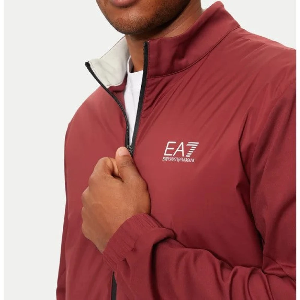 Emporio Armani EA7 Heren Syrah Sweatshirt Aw24 Red Heren