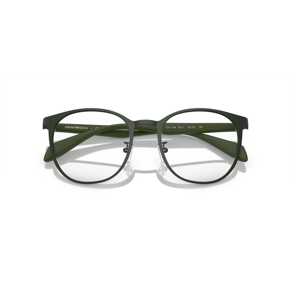 Emporio Armani Matte Olive Cream Brilmontuur Green Unisex